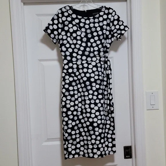 black and white church dresses Nubiano 100571-IH Church Dress Black With White / 20W main image 1
